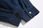 Denim Field Shirt Jacket with Fleece Hood