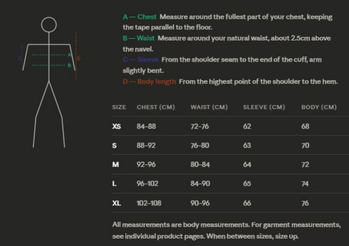 Men Size Guide